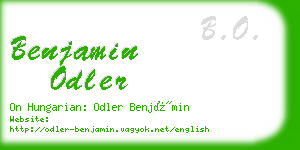 benjamin odler business card